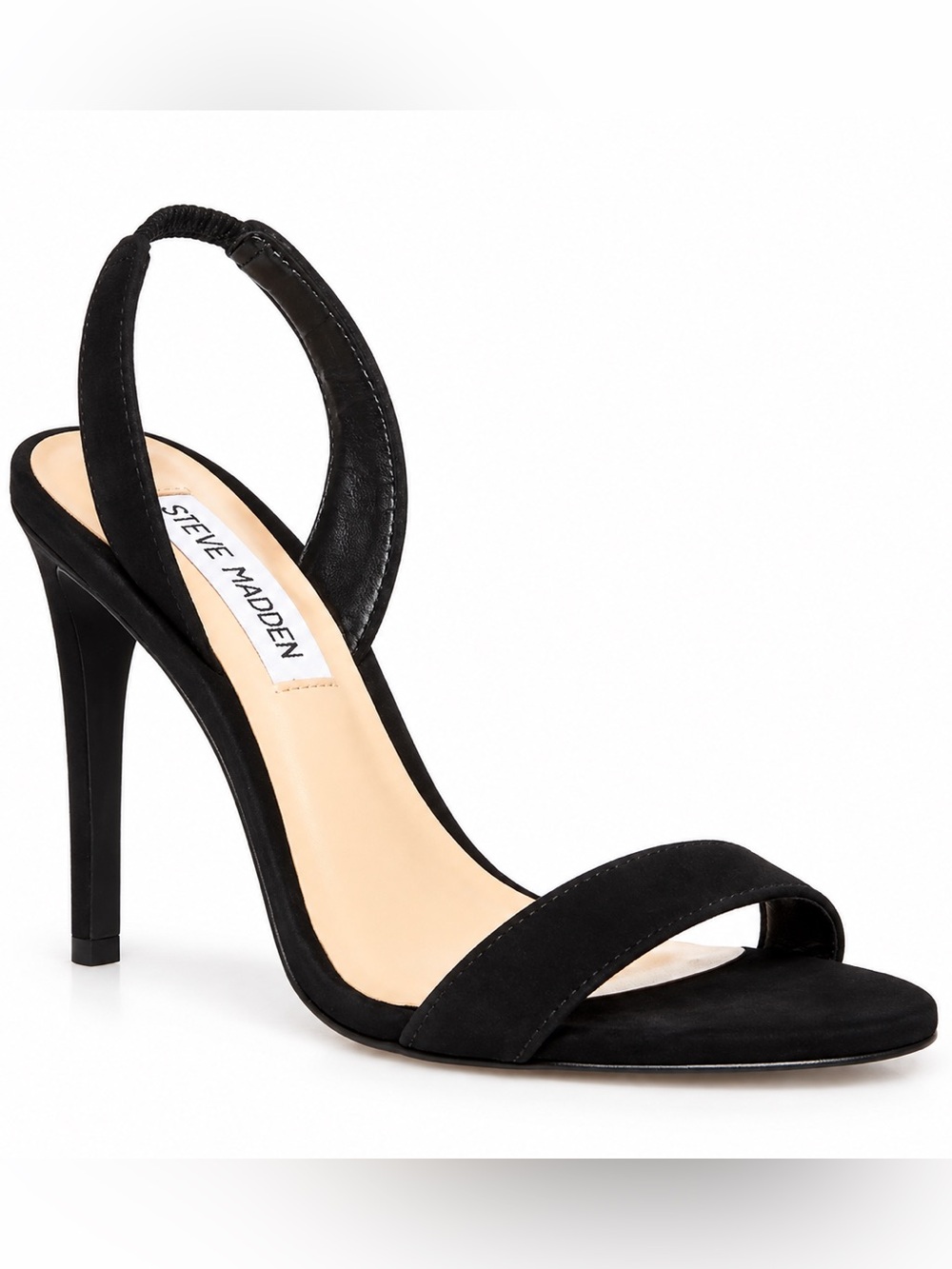 STEVE MADDEN Marbella Slingback Sandal Heel Black Size 6 | Strappy Stiletto